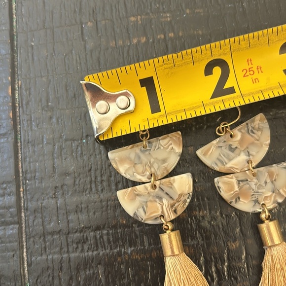 🎈4 LISTINGS FOR $20 Tassel Drop Earrings tortoise pattern earrings / marble - Picture 9 of 9